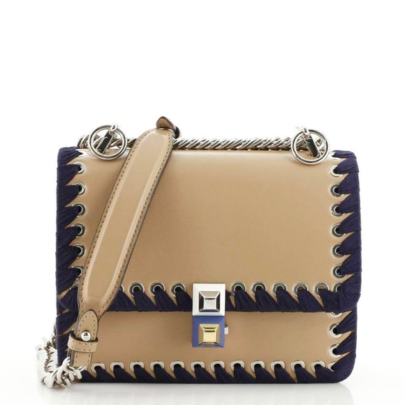 Authentic Fendi Kan 1 whipstitch small crossbody bag - Picture 1 of 10
